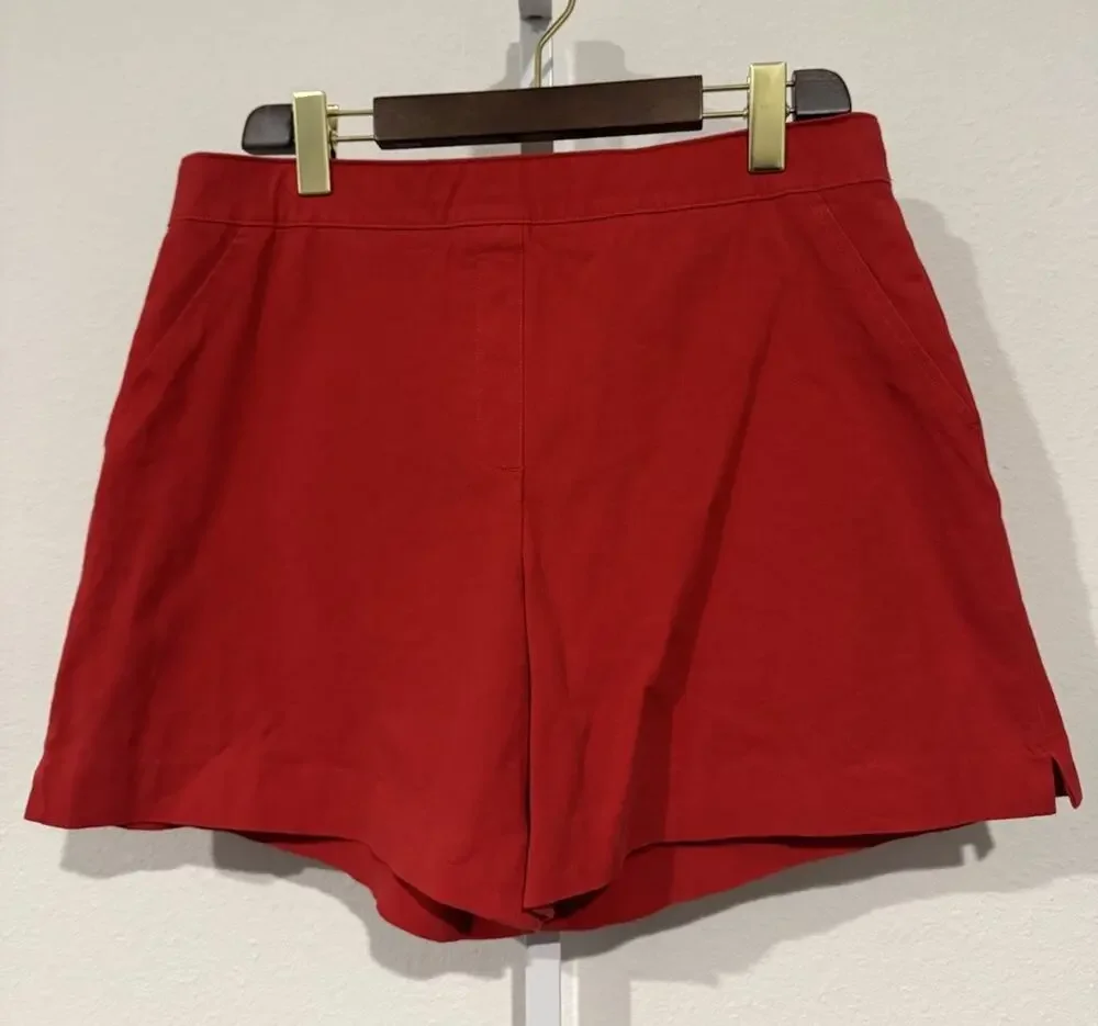 Spanx Shorts Womens L Ultimate Classic Red Pockets Stretch 20370R